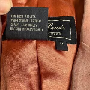 VTG Late 90s Terry Lewis Pink Suede Jacket Medium Scalloped Trim